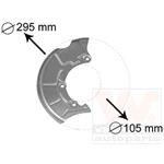 van Wezel Spritzblech für Bremsscheibe vorne rechts