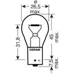 OSRAM Diadem Chrome Glühlampe Blinkleuchte 2er Set PY21W 12 V 21 W BAU15s