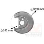 van Wezel Spritzblech für Bremsscheibe hinten rechts