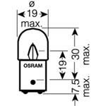 OSRAM Original Glühlampe Schlußleuchte 24 V 5 W BA15d