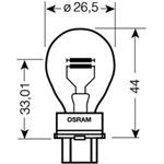 OSRAM Original Glühlampe P27/7W 12 V 27/7 W W2.5x16q