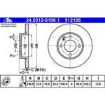 ATE Power Disc Bremsscheiben 2 Stück