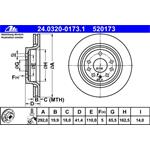 ATE Power Disc Bremsscheiben 2 Stück hinten