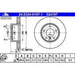 ATE Power Disc Bremsscheiben 2 Stück