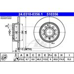 ATE Power Disc Bremsscheiben 2 Stück hinten