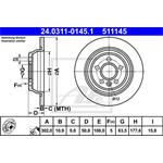 ATE Power Disc Bremsscheiben 2 Stück hinten