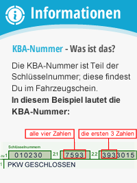 Info zur KBA-Nummer auf dem Fahrzeugschein